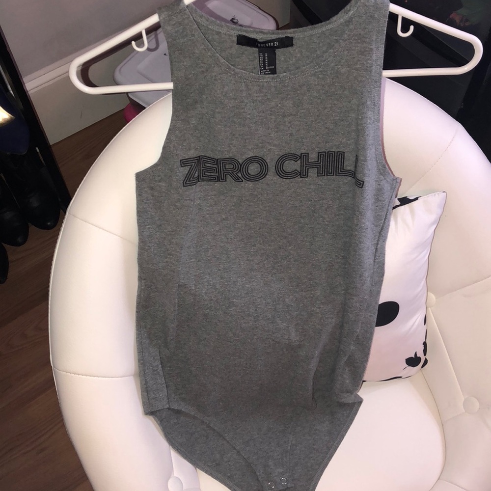Grey “zero chill” body suit, worn once looks new